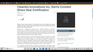 CleanGo Innovations Inc (SOFSF) - Company Profile and Stock Chart Analysis