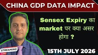 sensex expiry analysis for 16th july 26|China GDP data|US fed testifies|Nifty|banknifty|Crude oil