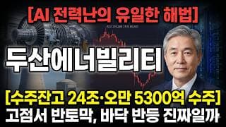[두산에너빌리티 주가 전망] AI 전력난 유일한 해법, 고점서 반토막 바닥 반등 진짜일까 #두산에너빌리티주가전망 #두산에너빌리티목표가 #두산에너빌리티
