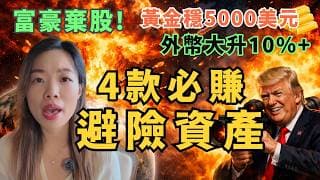 4款普通人必賺的避險賺錢資產 | 全球大亂、港元貶值、黃金大漲 #避險資產