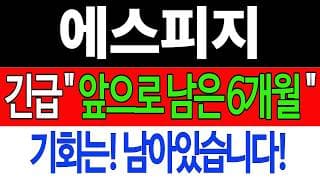 [에스피지 주가전망] 💥집중💥긴급 "앞으로 남은 6개월" 기회는 남아있습니다!  #에스피지주가전망 #에스피지분석 #에스피지주가분석