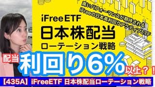 10月7日上場【435A】iFreeETF 日本株配当ローテーション戦略・金融アナリスト三井智映子が教える覚えておきたい魅力のETF・利回り重視・投資初心者・日本株投資・投資情報を解説します！