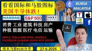 KS看股 | 马股KLSE分享 | 27-6-2026 | 看看国际和马股图标 |美国半导体跌 ! | KLCI NASDAQ S&P HKEX TESLA NVIDIA BYD