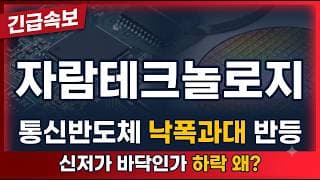 [자람테크놀로지 주가전망] 신저가 찍은 반도체주, 오늘 반등이 진짜 바닥일까 #자람테크놀로지 #자람테크놀로지주가 #자람테크놀로지전망