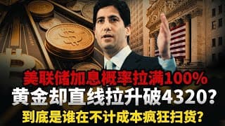 美联储加息概率拉满100%黄金却直线拉升破4320？沃什首秀掀桌放鹰、美元站上100关口也拦不住，4300美元疯狂扫货的背后藏着被所有人忽略、颠覆认知的深层货币变局#黄金#白银 