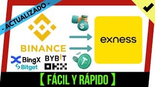 ✔️💲 Como DEPOSITAR USDT en EXNESS con BINANCE, Bingx, Bybit, OKX, Bitso, Lemon ❓ Binance PAY ❓