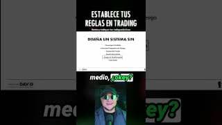 Establece tus reglas en trading #trading