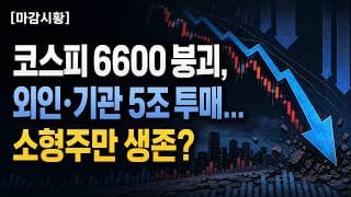 마감시황] 9/2 코스피 6600p도 이탈 / 외인,기관 5조원 순매도 / 시총상위 모조리 하락마감 / 소형개별주만 반짝 반등