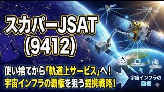 【株式投資銘柄分析】スカパーJSAT（9412）防衛予算5兆円とAmazon提携！スカパーJSATが描く2200億円投資の覇道