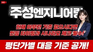 주성엔지니어링 주가 전망 : 현재 아무런 대응 기준 없으시다면 반등 타이밍과 시나리오 체크 필수! 평단가별 대응 기준공개!
