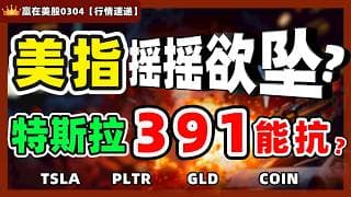 #股票|#Serena|#赢在美股|美指摇摇欲坠？特斯拉391能抗？#TSLA#PLTR#GLD#COIN#美伊冲突#Bitcoin