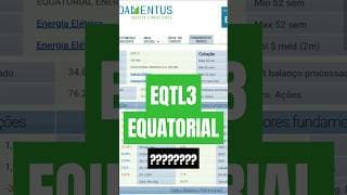 análise das Ações equatorial (eqtl3) 2025