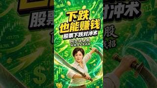 股票跌了，舍不得卖，还能赚钱？，对冲来救场｜股票下跌对冲术 #Shorts