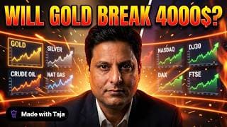 Gold@4000$? GOLD, SILVER, CRUDE OIL, Nat Gas,  NASDAQ, DJ30, DAX & FTSE  Price Today Live Forecast