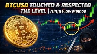 BTCUSD Touched & Respected the Level | Ninja Flow Method eps 3