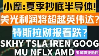 小摩:夏季抄底半导体! 美光利润将超越英伟达? 特斯拉财报看跌? SKHY TSLA IREN GOOG MU NFLX AMD！07202026 #美股 #股票 #美股分析 #投資