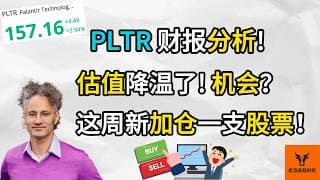 Palantir财报分析! AI会取代PLTR吗? 估值降温了! 机会来了? 这周新加仓一支股票!【美股分析】