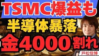 TSMC決算爆益も半導体株暴落！金(ゴールド)4000ドル割れ、バフェット「市場はカジノ」発言【7/17 米国株 日経平均 金】