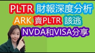 【美股分享】PLTR|財報深度分析，ARK賣出PLTR，也要恐慌拋售嗎？NVDA和Visa 的最新看法！！千萬不要錯過EP101