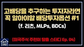 고배당을 추구하는 투자자에게 좋은 배당투자옵션 #1_[미국주식 초보탈출 스터디 시리즈 ep.04]
