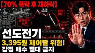 [선도전기 주가 전망] 선도전기 감정 매수 절대 금지! GIS 대장주 하락 사이클 마무리 여부 진짜 대응법 #선도전기