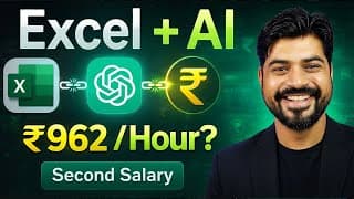 Excel + AI = Rs. 962 per hour ❓ (Second Salary)