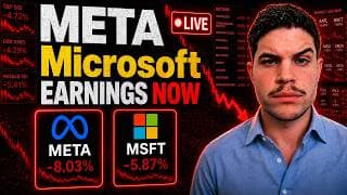 Stocks Crashing LIVE: META + MICROSOFT EARNINGS NOW