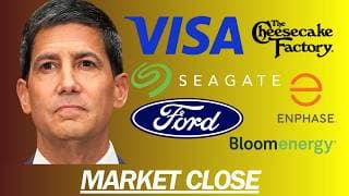 BLOOM ENERGY, VISA, ENPHASE, SEAGATE, FORD EARNINGS + TECHNICAL TUESDAY | MARKET CLOSE