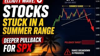 Stocks stuck in a summer range. Deeper pullback for SPX? #Elliottwave