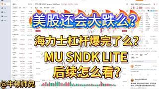 美股还会大跌么？海力士的杠杆爆完了么？MU、SNDK、LITE后续怎么看？