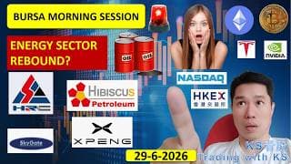 ENGLISH VIDEO - KLSE BURSA MORNING SESSION | 29-6-2026 | ENERGY SECTOR REBOUND? | HIBISCS HENGYUAN