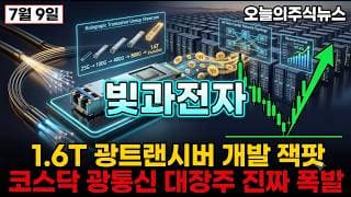 [빛과전자 주가 전망] 오늘 외국인 대량 매수 1.6T 광트랜시버 개발 AI 데이터센터 400G 광트랜시버 대장주 진짜 폭발 #빛과전자주가전망 #빛과전자목표가 #빛과전자