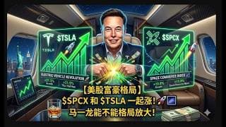 【美股富豪】马一龙能不能格局放大！SPCX和TSLA一起涨！