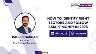 How to Identify the Right sectors and follow Smart money in 2026 | Live Webinar!