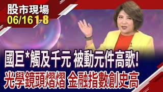 國巨站上千金 被動把江波圖當山水畫!金融股6月來一路走強!CPO稜鏡.機器人視覺 大立光帶領光學鏡頭!｜20260616(第1/8段)股市現場*鄭明娟(阮蕙慈×胡毓棠×孫嘉明)