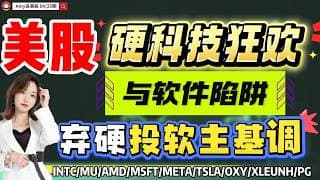 【美股4.24盘前解析】💥美股硬科技狂欢与软件陷阱？｜⚠️弃硬投软主基调？#美股 #META #amd  #tsla#msft  #美股分析#intc#aapl #MU #OXY#PG