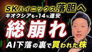 【AI株急落の裏で買われた株】SKハイニックス予想未達で10％安。次の買い場はトヨタ・JR東海か？