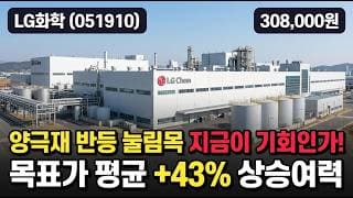 [LG화학] 27만 바닥 딛고 +10% 급반등 - 목표가 44만, 지금이 저가 매수 기회인가? #LG화학