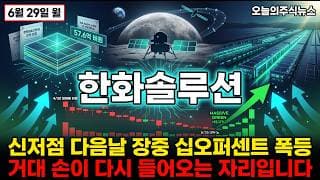 [한화솔루션 주가 전망] 나사 달 우주태양광 프로젝트 탠덤 셀 공급이 터졌다 사상최고에서 41퍼센트 빠진 자리 십오퍼센트 폭등했다 #한화솔루션주가전망 #한화솔루션목표가 #한화솔루션