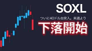 SOXLついに40ドル台突入！来週より下落本番です。