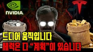 드디어 움직입니다. 개미되고 싶지 않으면 오늘 영상 꼭 보세요. 테슬라, 엔비디아, 금 , 은