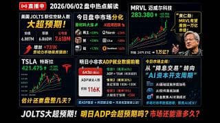 26/6/2 盘中分析：JOLTS爆表！原材料狂飙AI应用集体回调MRVL暴涨29%剑指万亿？特斯拉还要横盘几天？明天ADP会不会再次超预期？