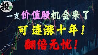 美股 | 投资 | 股票 | 一支价值股股买入机会来了，未来可再投资十年，可能再翻倍。请坚持看完视频，全新角度分析全新信息。
