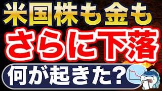 米国株も金も、さらに下落！なぜ？