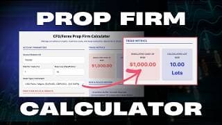 Forex Prop Firm Calculator Tutorial
