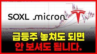 급등주 놓쳐도 되면 안보셔도 됩니다. (마이크론 SOXL 테슬라 엔비디아...