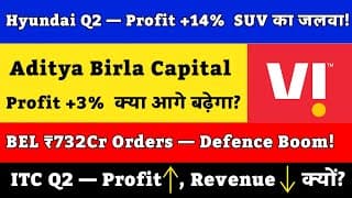 Hyundai Motor India Q2 | BEL Defence Orders | ITC Q2 Results | Aditya Birla Capital Q2 | Vodafone