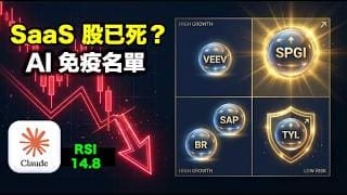 軟件 SaaS 股已死？Claude Crash 後我只敢睇呢 5 隻「AI 免疫股」【CC中文字幕】