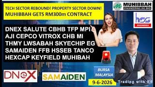 Daily KLSE BURSA UPDATE | 9-6-2026 | TECH SECTOR REBOUND! | MUHIBBAH GETS RM300m CONTRACT | DNEX