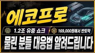 [에코프로 주가전망] "단독" 에코프로비엠 1.2조 유증 쇼크! 급락은 결국 "이 때" 마무리 됩니다! 다들 준비 하셔야 합니다!